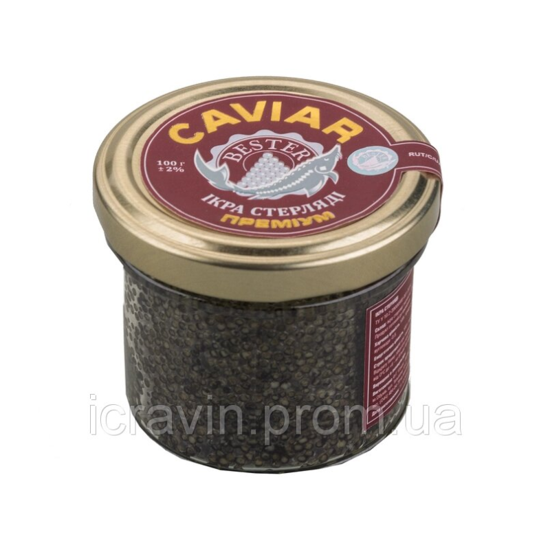 Чорна ікра стерляді 100 грамів